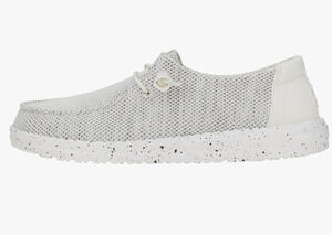 HEYDUDE Wendy Stretch Sox Stone White Size 6, Women's Shoes